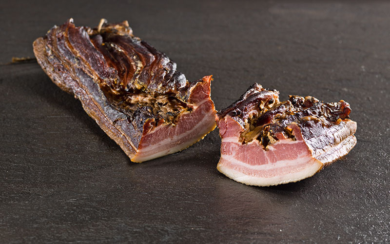 Schwarzgeräuchertes vom Schweinebauch 500g